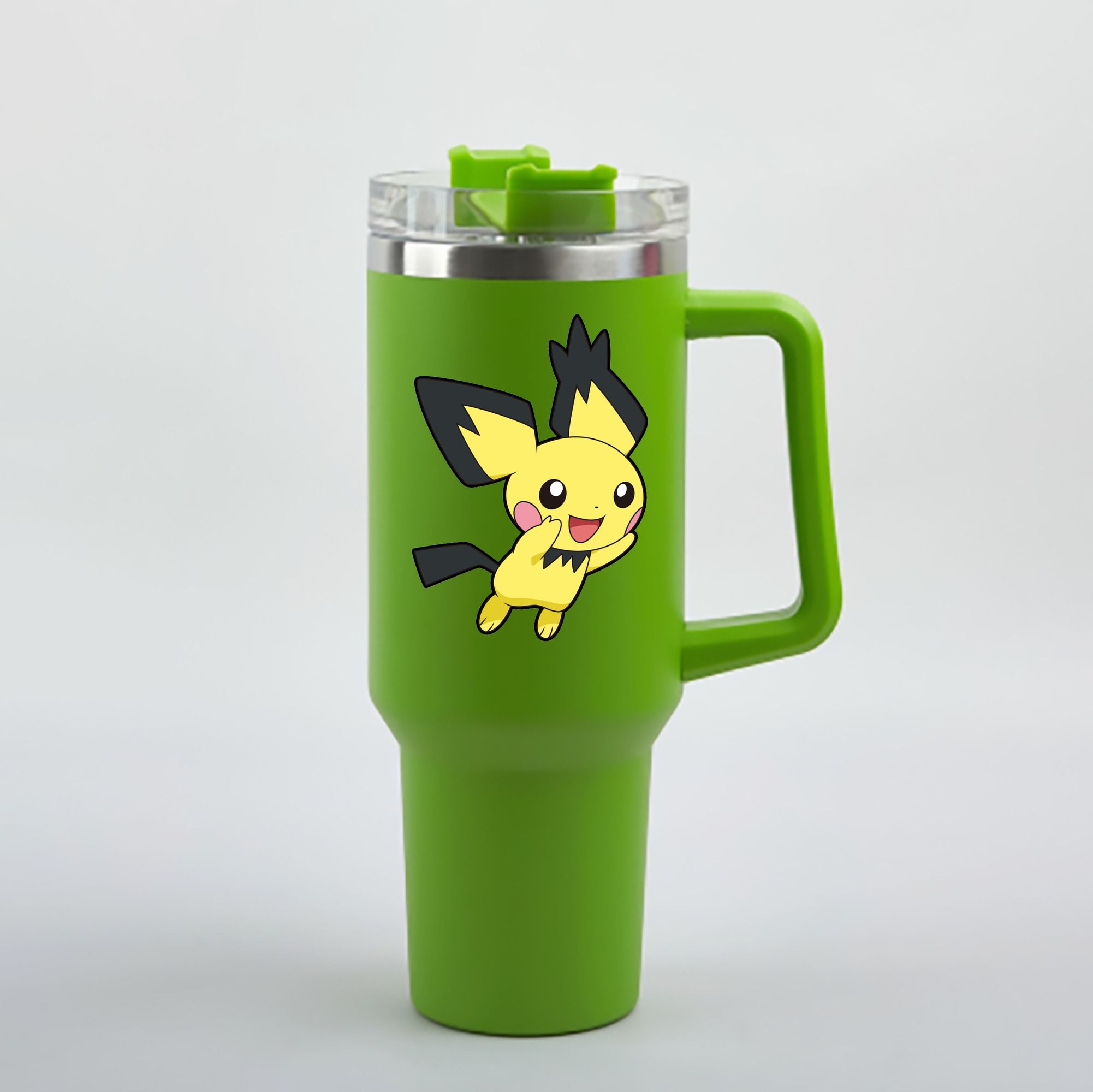 （画像用） ポケットモンスター Pokémon 1200mL車用タンブラー - クリスタルステッカー（プラスチックストロー付き）